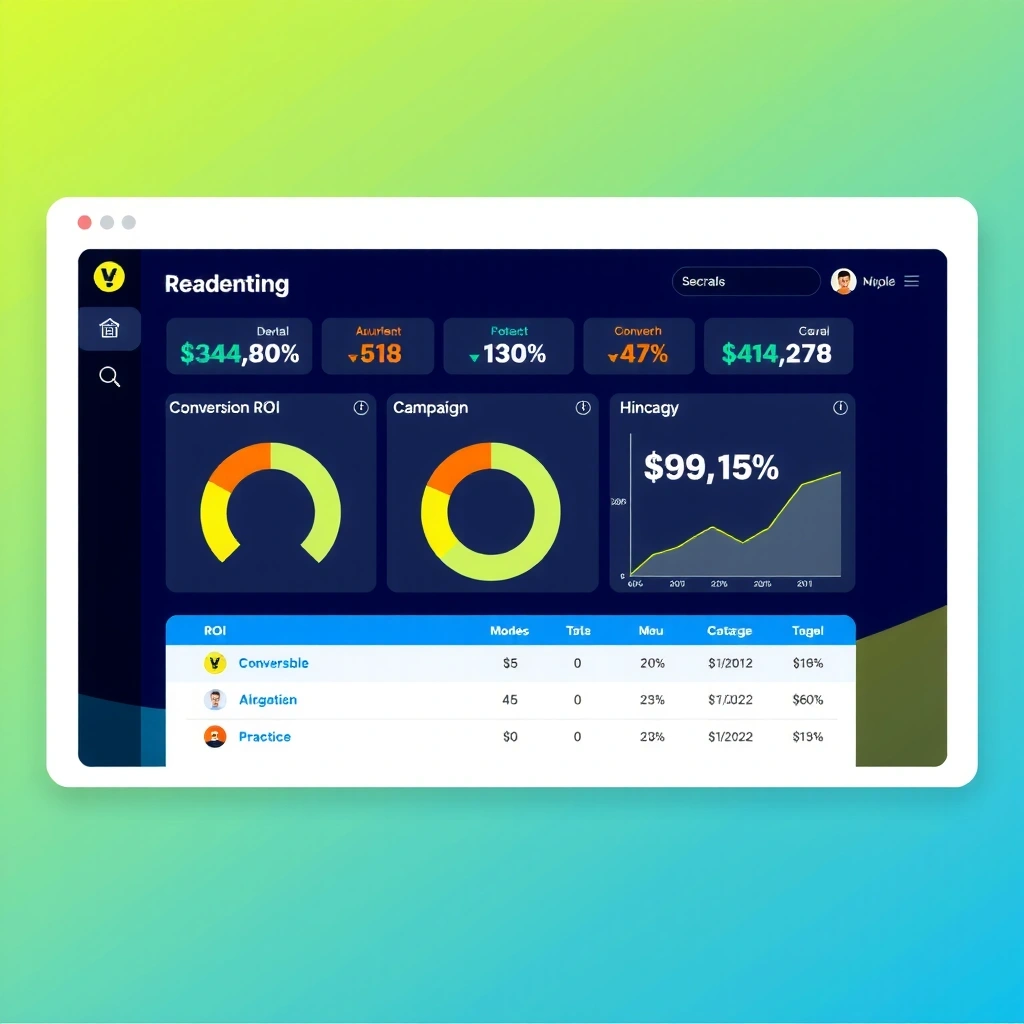 Performance marketing results dashboard